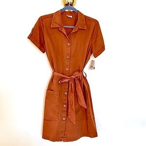 NWT Burnt Orange Button Dress